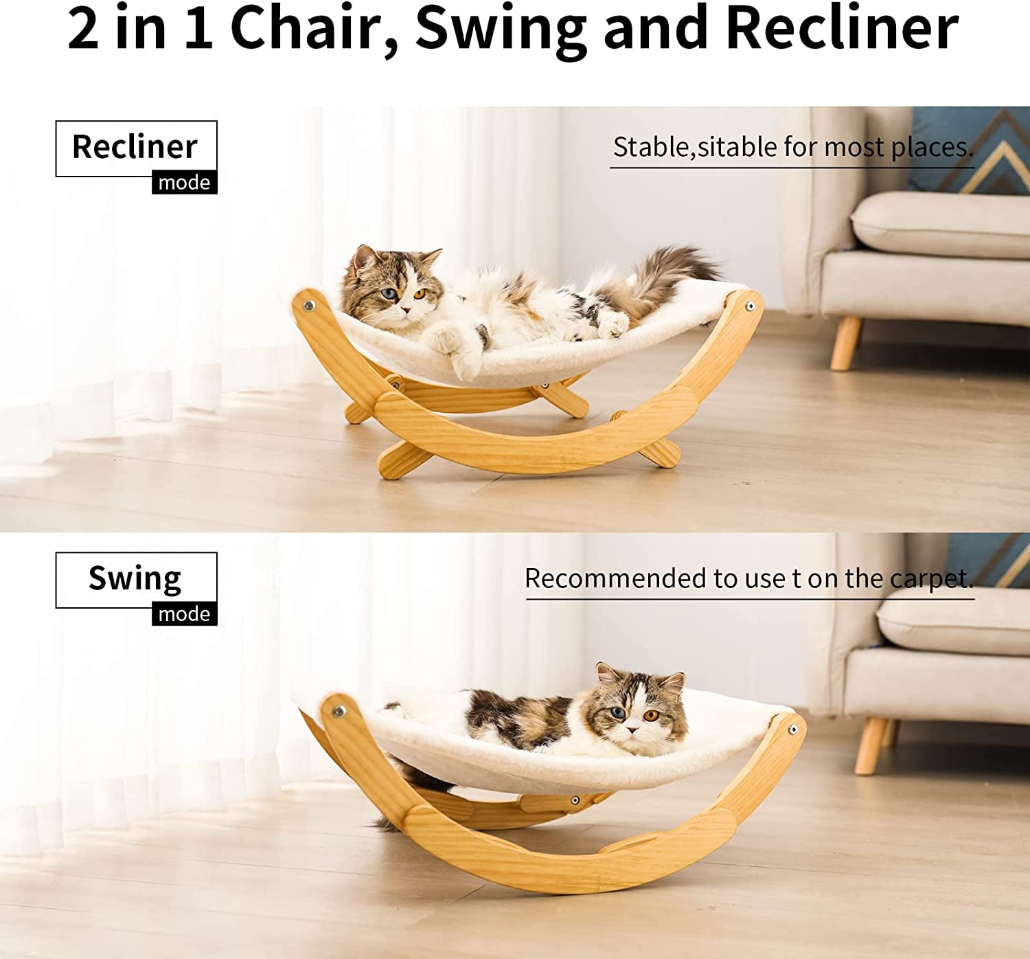 Feline Chill Zone: The Purrfect Cloud for Your Kitty's Moonlit Naps – Upgrade to White for Extra Meowgical Vibes !