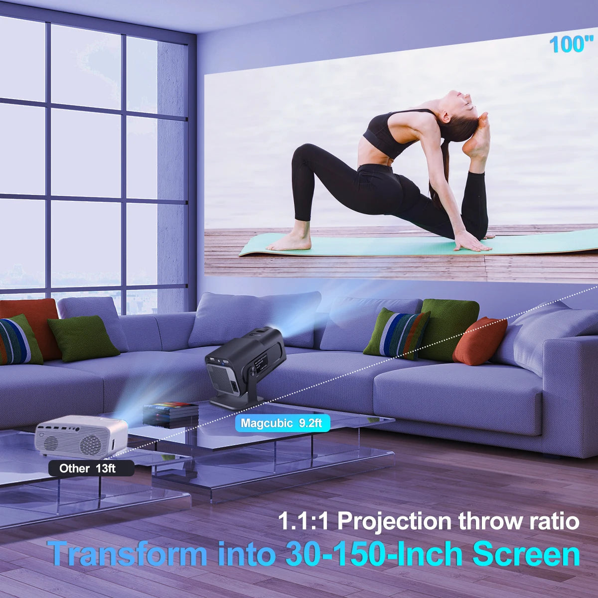 Level up your movie nights with the HY320 4K HD Projector! 📽️✨ Experience stunning visuals and seamless streaming with WiFi 6, Bluetooth 5.0, and 1080P clarity. Perfect for outdoor fun! 🌟🍿 #Projector #HomeTheater #TechGadgets